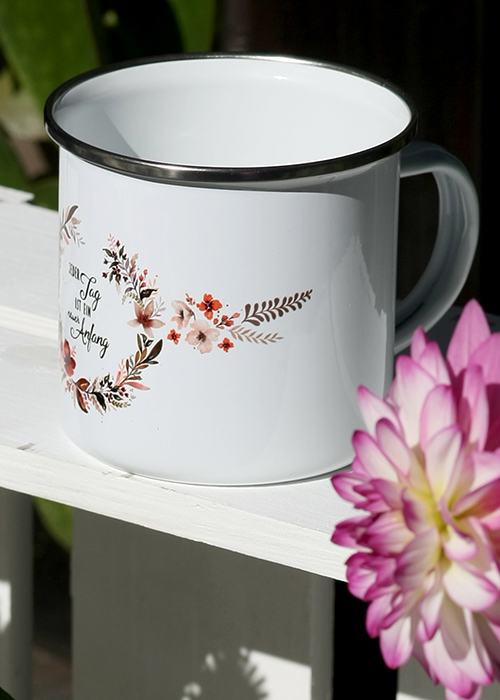 Emailletasse Affirmation Retro