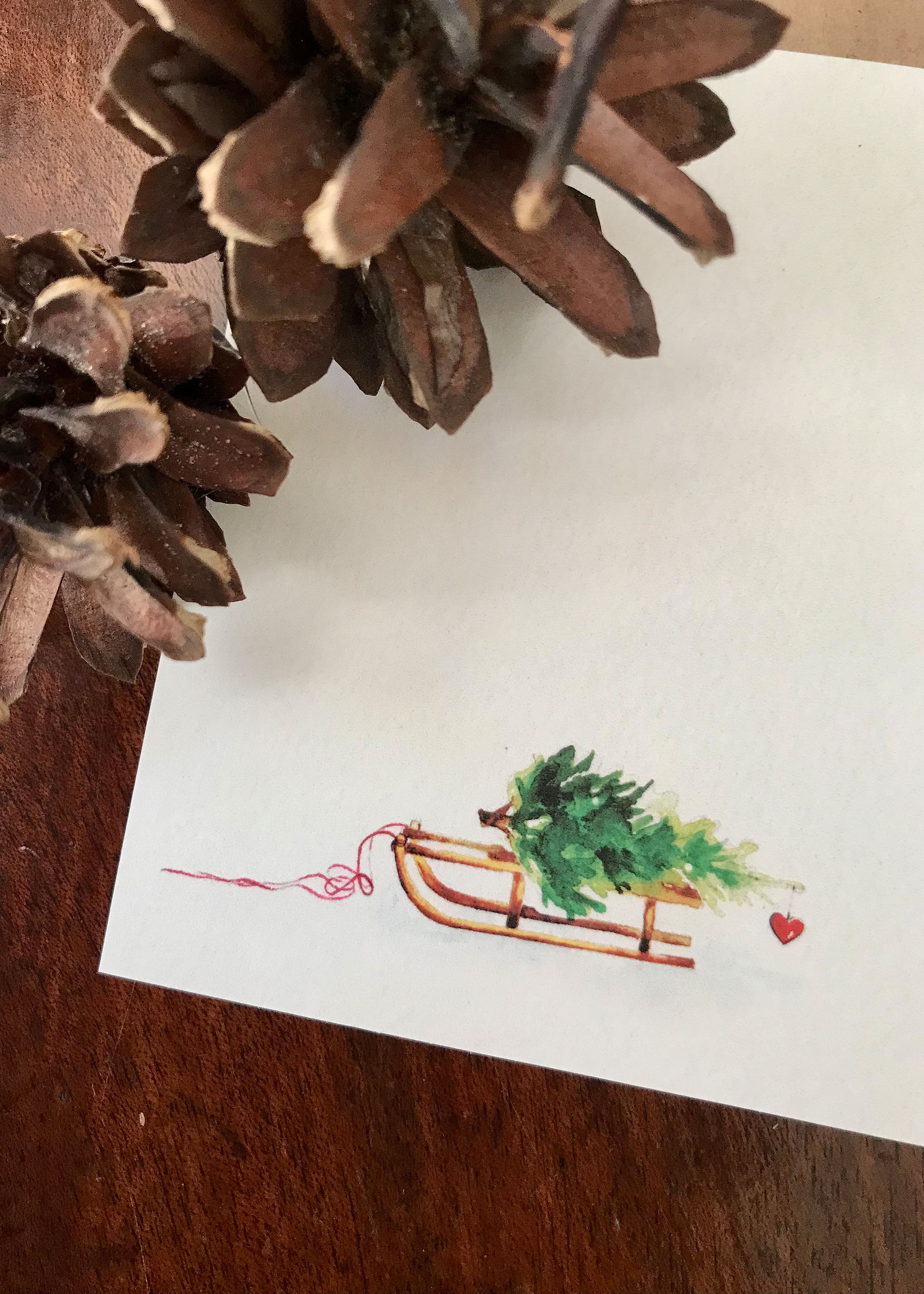 Klappkarte Wintermaus Weiß