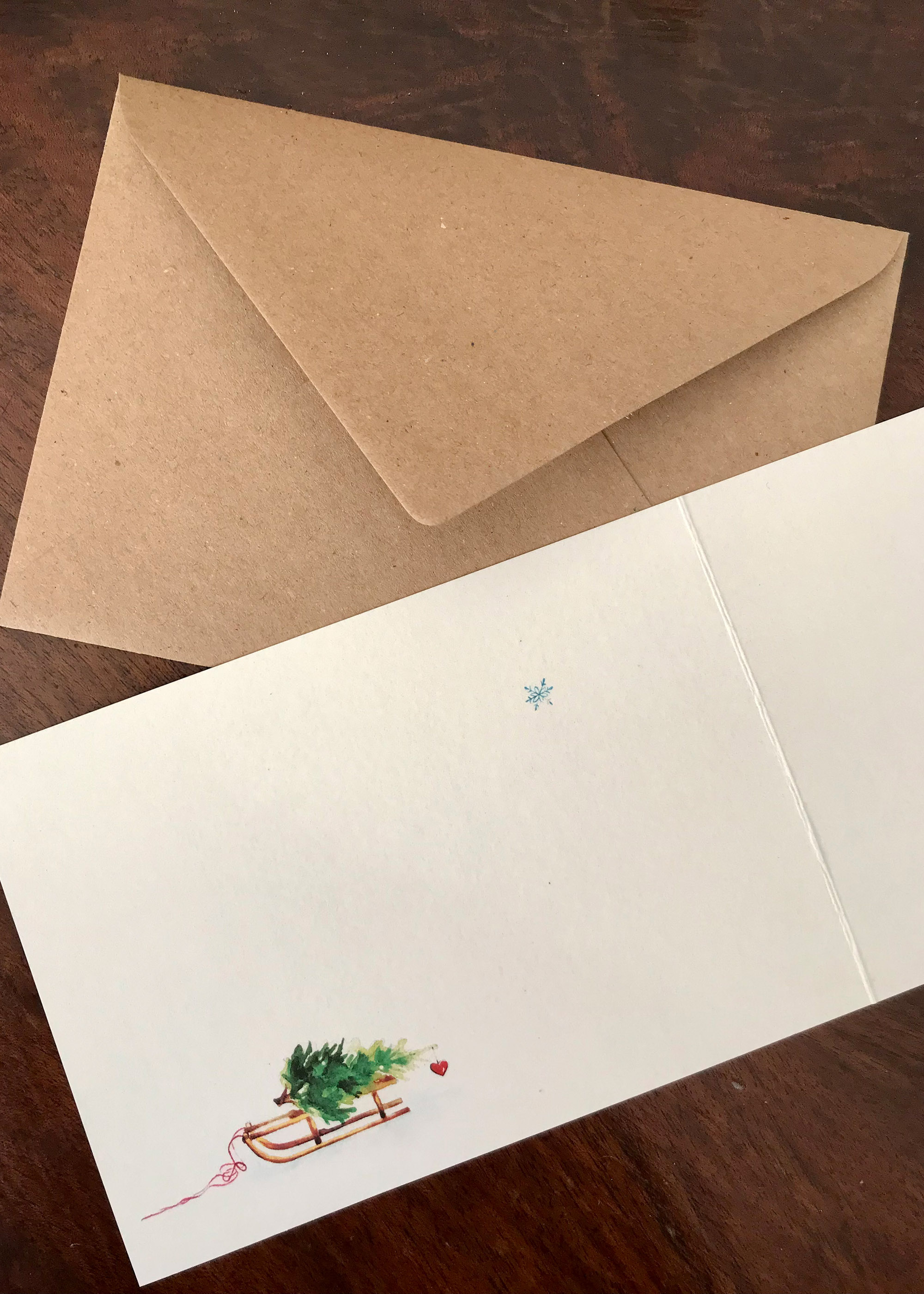 Klappkarte Wintermaus Weiß