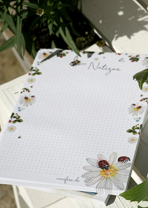 Notizblock Marienkäfer A5/ 50 Blatt