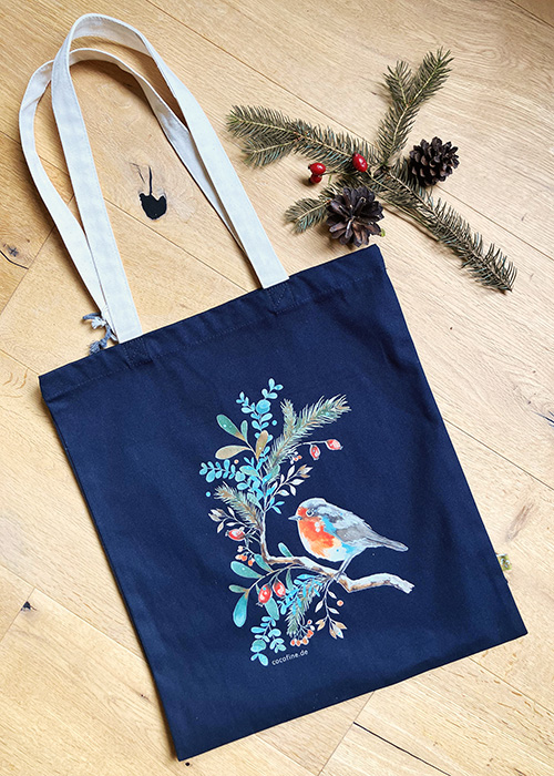 Beutel Rotkehlchen 38 x 42 cm