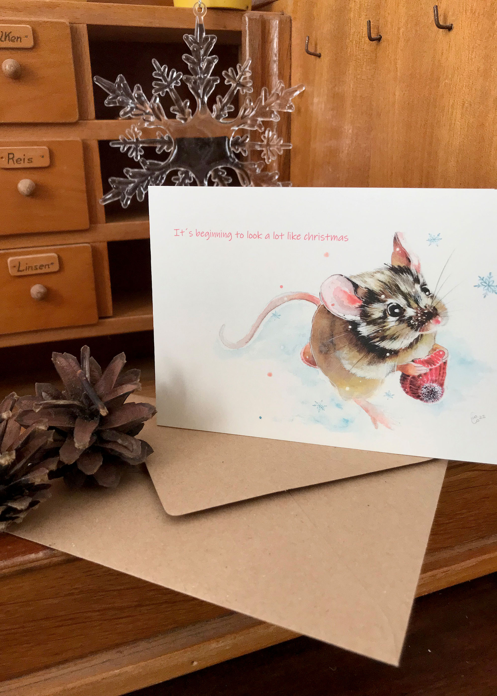 Weihnachtskarte 5-er Pack Willi Wintermaus