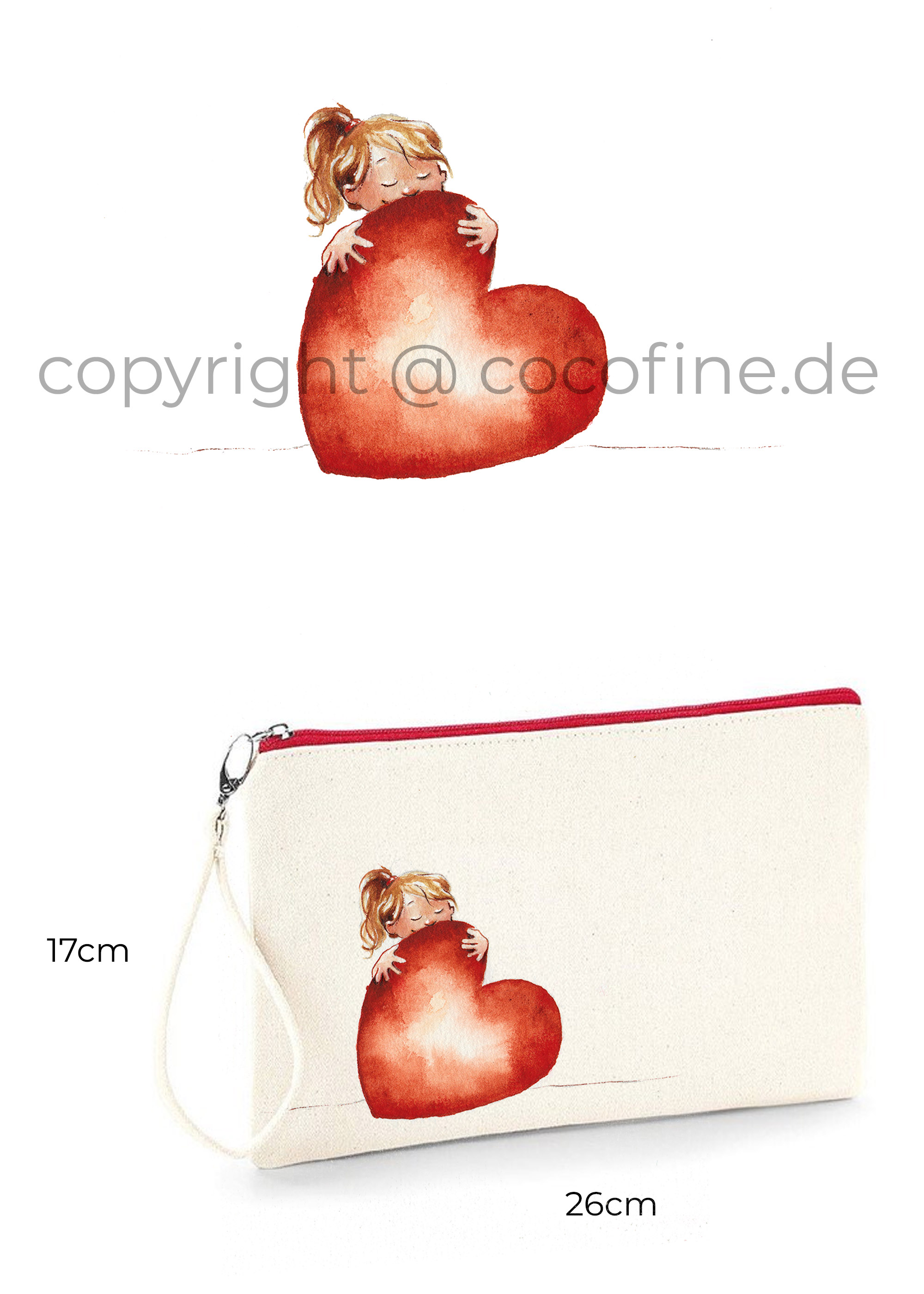 Pouch, Kleine Tasche, 26x17cm